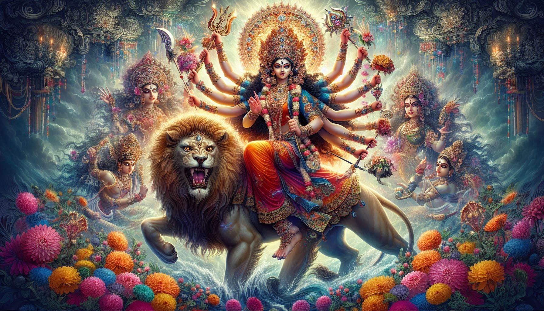 Bhor Bhai Din Chad Gaya Meri Ambe Lyrics